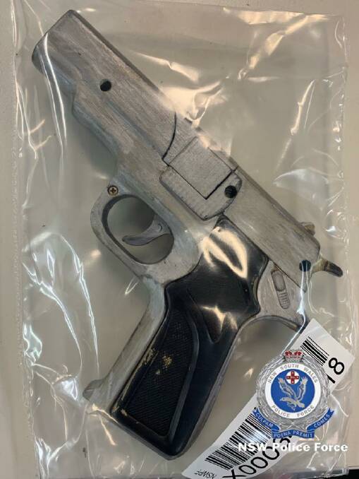 The replica pistol police allege had been modified to make it look more like a real gun. Picture: NSW Police