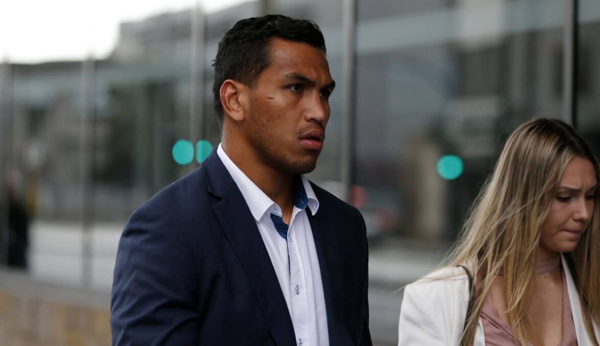 Knights prop Jacob Saifiti arrives at Newcastle courthouse on Monday. Picture: Darren Pateman