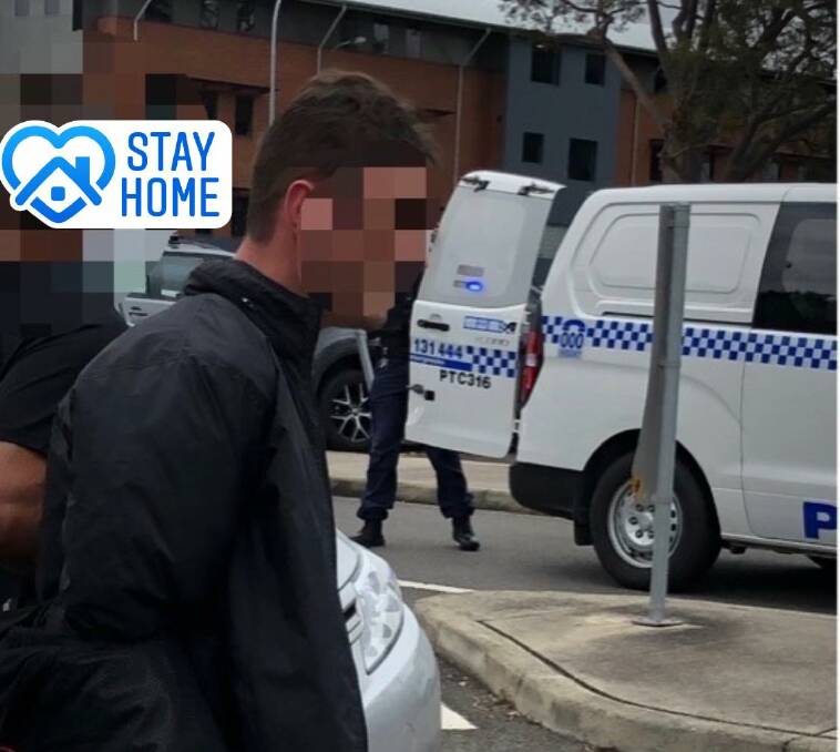 The man being arrested on Thursday. Picture: NSW Police