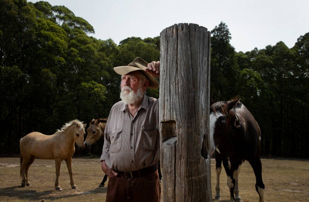 Concerned: Bob Skelton, also known as bush poet the Minmi Magster, has seen some notably dry summers in his 50 years living in the Hunter. Picture: Marina Neil