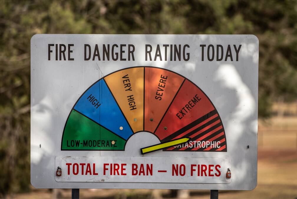 'As bad as it gets': The fire danger rating in the Hunter was catastrophic on Tuesday. Picture: Marina Neil