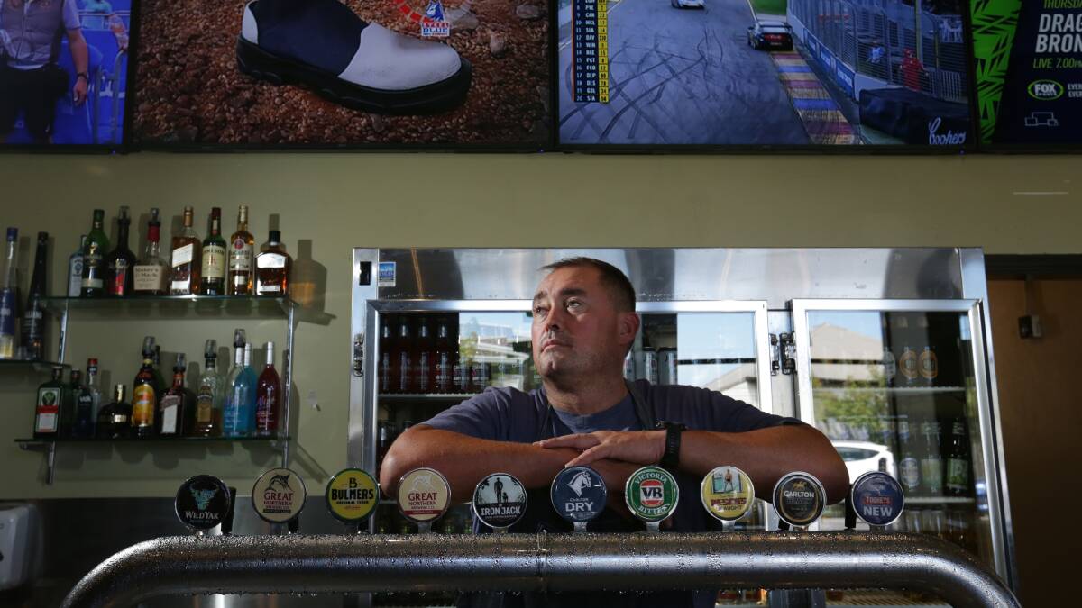 Back to basics: Justin Harris, publican at The Mark Hotel and former detective, got rid of the pokies at his Lambton pub last month. Picture: Simone De Peak