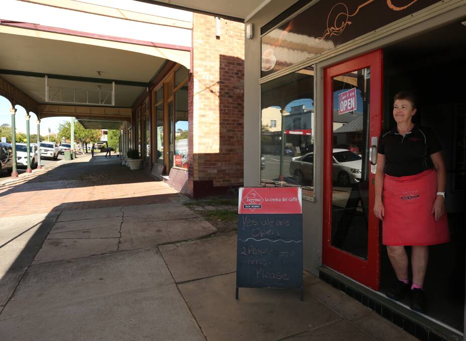 Looking forward: Lorraine Turner, who owns The Coffee Bean Cafe at Dungog, is confident her business will survive the crisis. Picture: Simone De Peak