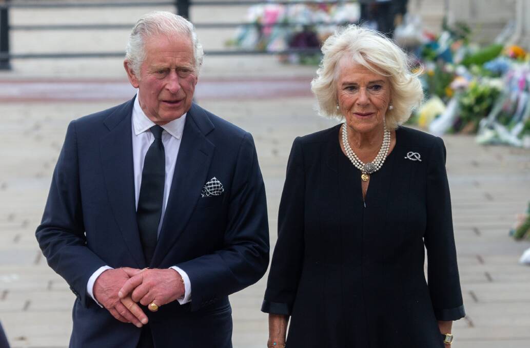 King Charles and Queen Consort Camilla outside Buckingham Palace. Picture by Shutterstock