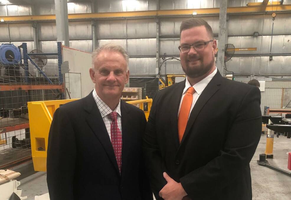 One Nation's NSW leader Mark Latham and Port Stephens candidate Mark Watson. Picture supplied