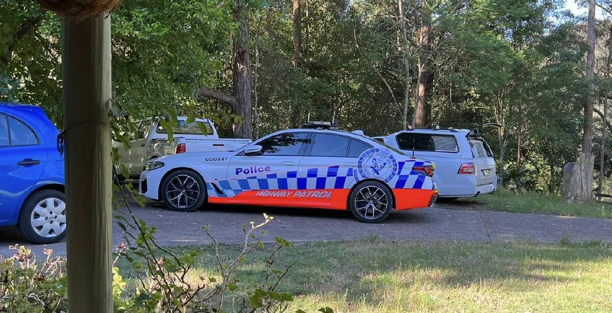 An image posted on social media of the police operation at Narara. Picture supplied