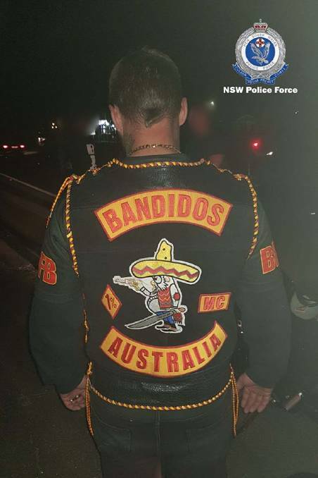 A file picture of a Bandidos bikie member. 