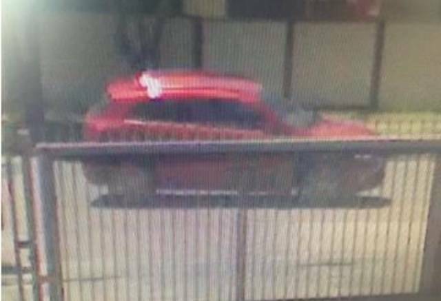 CCTV footage of the red Mitsubishi ASX that hit Mr Farrell.
