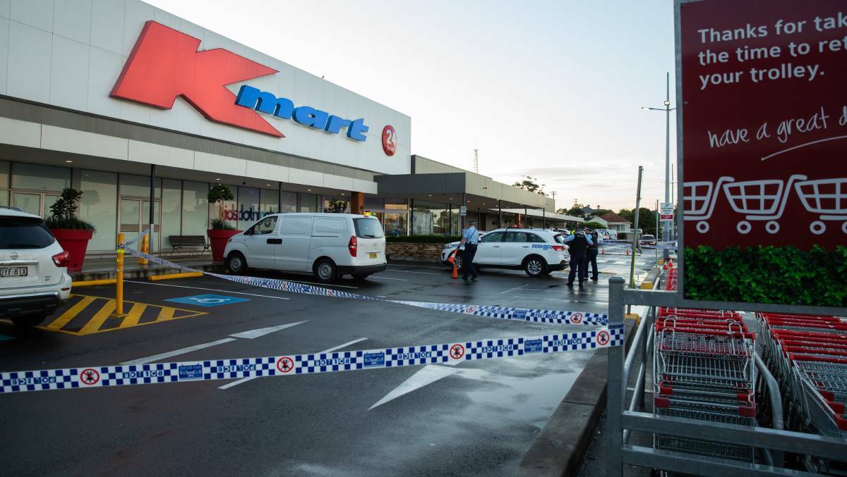 INVESTIGATION: Police set up a number of crime scenes in the Waratah Village car park after two stabbings in three days last year. The man accused of the stabbings, Jack Fynn, faced a trial on Thursday. Picture: Marina Neil 
