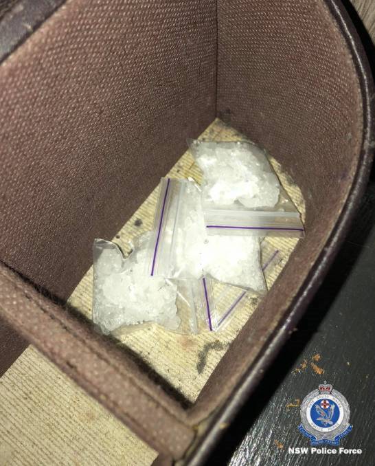 INVESTIGATION: Police say they seized several bags containing methylamphetamine during the raids. 