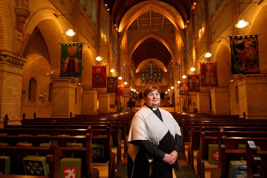 HISTORIC: Reverend Canon Katherine Bowyer has been elected as the next Dean of Christ Church Cathedral. She is the first female and first person born in the diocese to be appointed to the role. Picture: Max Mason-Hubers 