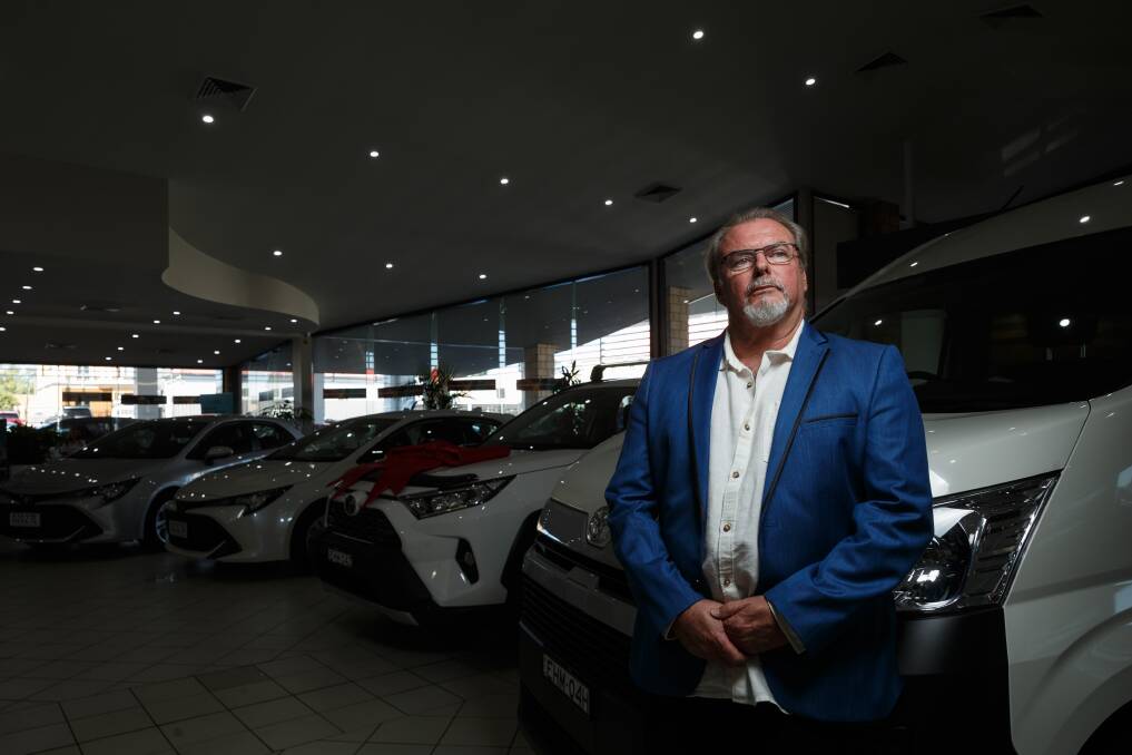 DOWNTURN: Kim Burton is fighting to save his family's business, Maitland and Port Stephens Toyota. Over the last three weeks the business has gone from selling 15-20 cars a day to only two. Picture: Max Mason-Hubers 
