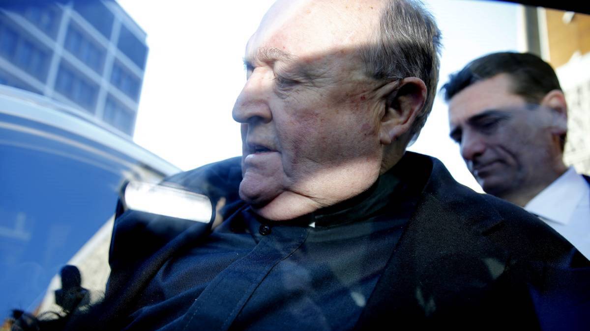 APPEAL: Former Adelaide archbishop Philip Edward Wilson leaving Newcastle courthouse after his minimum six-month home detention order was confirmed. 
