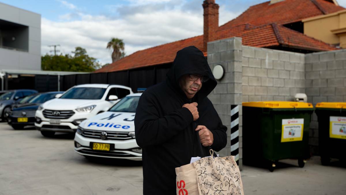 Bus driver Brett Button leaving Cessnock police station after he was granted bail on June 13. Picture by Jonathan Carroll
