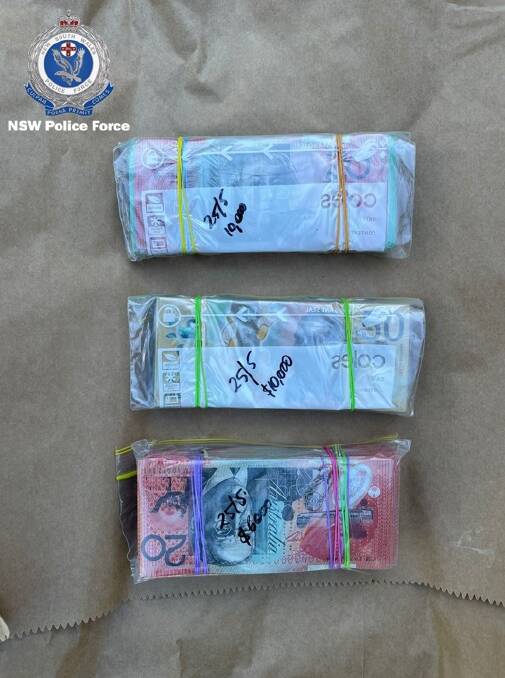 RAID: Some of the cash seized by Strike Force Bunjil officers in June, 2021. Drug dealer Paul Andrew Norton was on Wednesday jailed for a maximum of four years. 