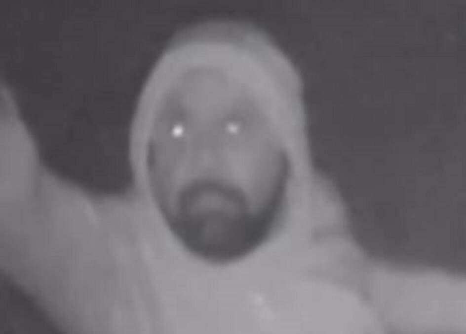 CAUGHT: Police released CCTV images of Kevin George Fitzpatrick outside the home at Wallsend. Picture: NSW Police 