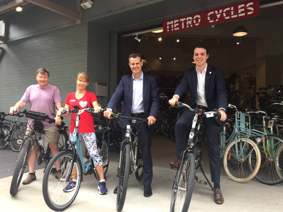 ON YOUR BIKE: Metro Cycles' Bernard Hockings, Heart Foundation's Deborah Moore, Newcastle MP Tim Crakanthorp and deputy lord mayor Declan Clausen. 