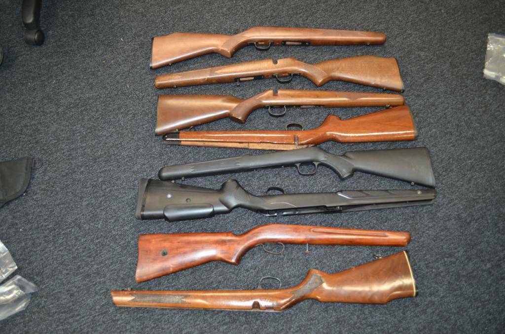 Some of the firearms stolen during the break-in at Kennards Self Storage at Newcastle West in 2016. 