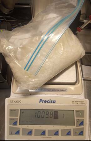 The methamphetamine seized from Wayne Geoffrey Harrington's car. Picture by NSW Police 
