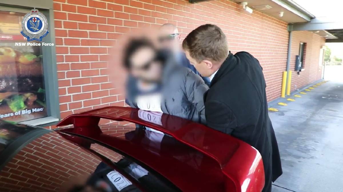 Mohamad Raad, 32, was arrested in a McDonald's drive thru at Macquarie Fields. Picture by NSW Police
