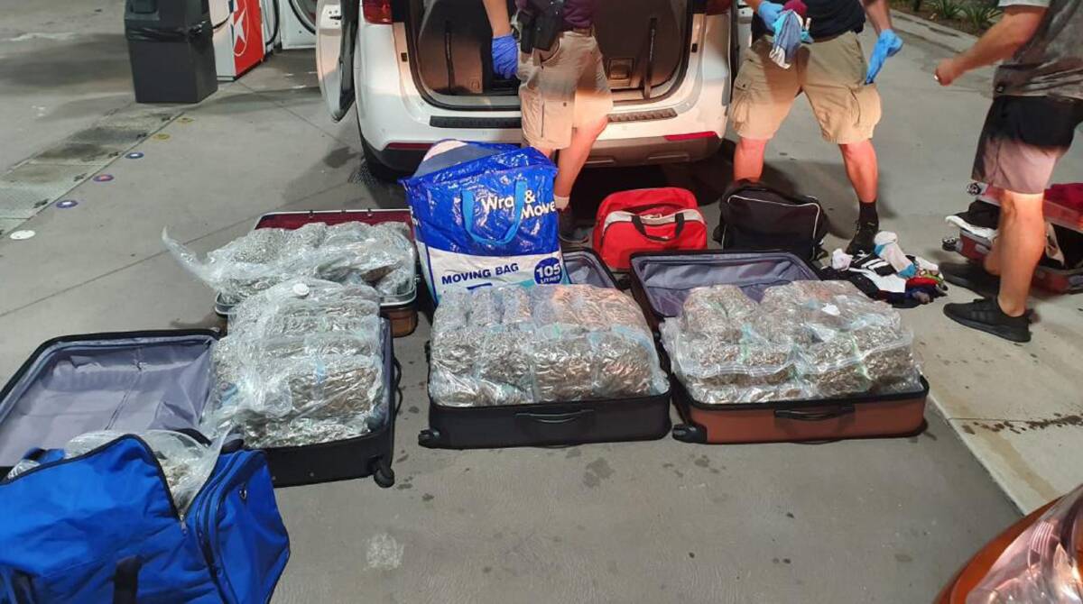 Police searched a Kia Carnival on the Pacific Highway at Heatherbrae in December and allegedly found 71 kilograms of cannabis. Two bags containing a total of 1kg of methylamphetamine were also seized. The combined estimated potential street value of the drugs is $716,000.