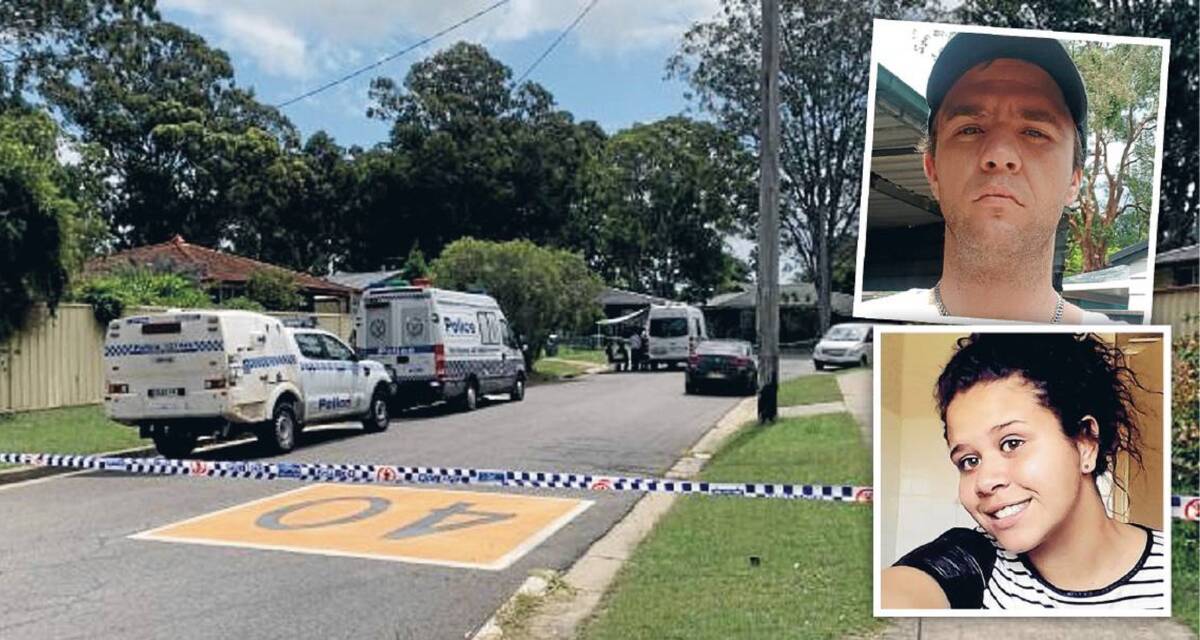 INVESTIGATION: The scene of Jason Adams' death in Raymond Terrace in February and, inset, Mr Adams and accused murderer Lily Ridgeway. On Wednesday in Newcastle Local Court, Ms Ridgeway was committed for trial to Newcastle Supreme Court. 