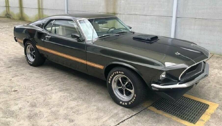 The 1969 Ford Mustang seized during the raids in October last year. Picture by NSW Police

