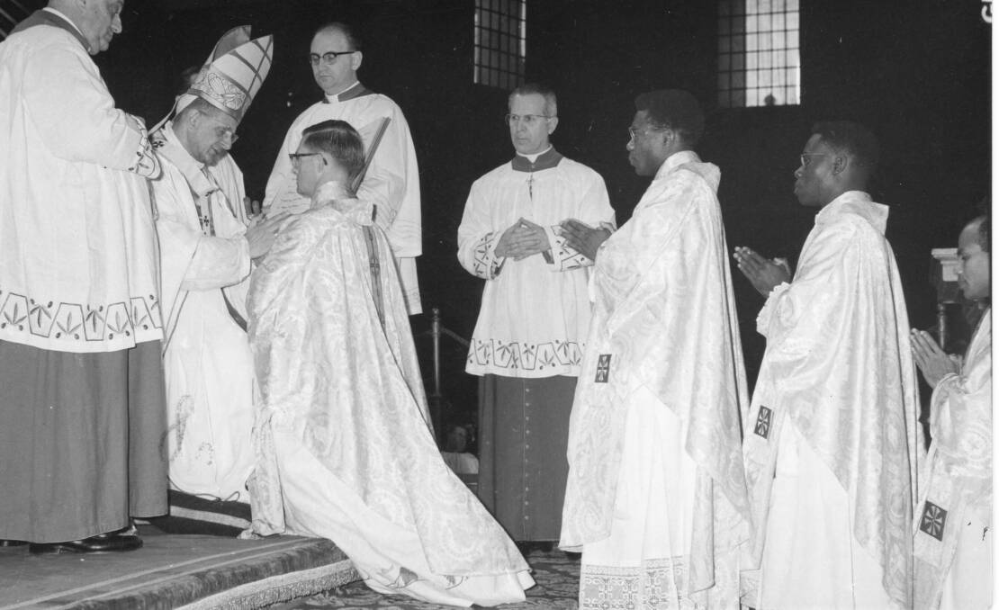 The Pope ordains Ryan in Rome in 1966.