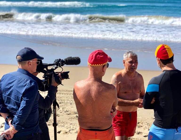 Sink or swim: Liberal candidate for Gilmore Warren Mundine at Shoalhaven Heads Surf Lifesaving Club on the NSW South Coast at the weekend. 