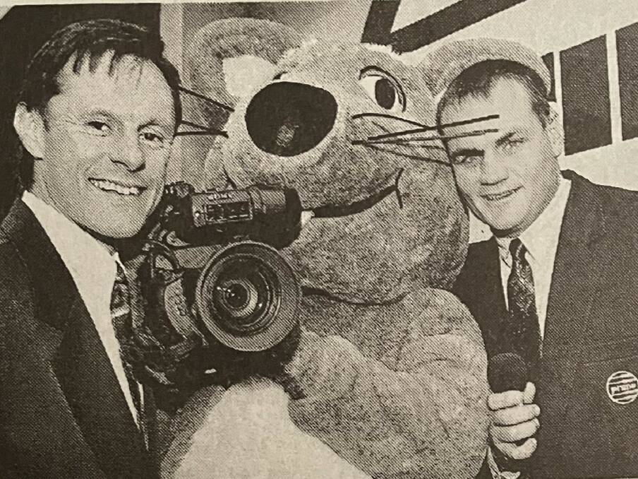 PRIME POSITION: Geoff Jay and Mark Sargent with Prime Possum in 1993. 