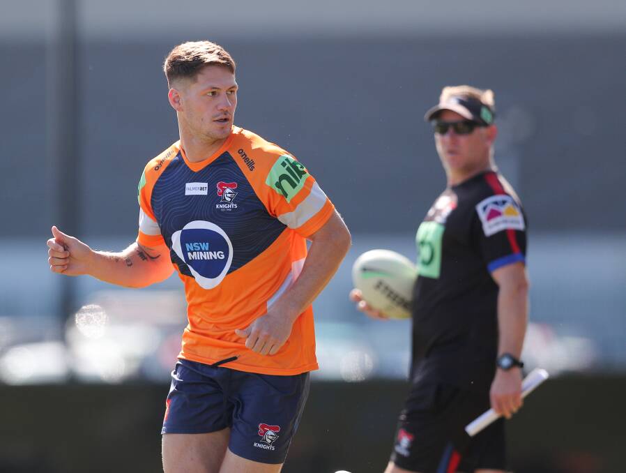 NRL CEO Andrew Abdo has backed the NRL integrity unit decision to investigate Newcastle's toilet cubicle drama involving Kalyn Ponga, pictured, and Kurt Mann. Picture: Max Mason-Hubers
