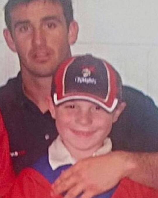 Jackson Hastings with Andrew Johns as a youngster. Picture from Instagram