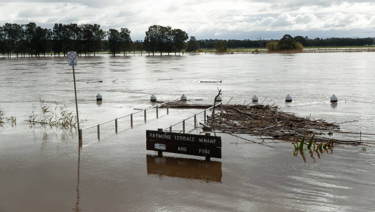 Raymond Terrace was one of many areas in the Hunter region to experience severe flooding in July. File picture by Max Mason-Hubers