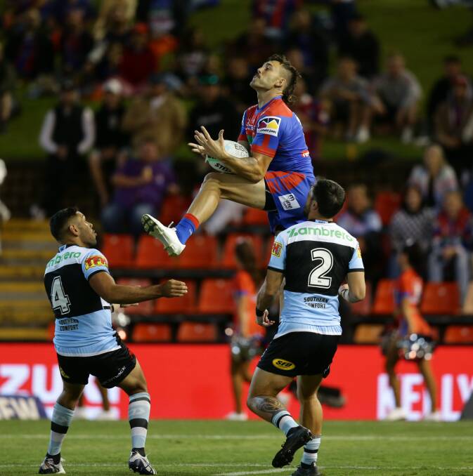 HOMEGROWN: Cessnock junior Brayden Musgrove made his NRL debut for the Newcastle Knights against Cronulla last month. Picture: Jonathan Carroll