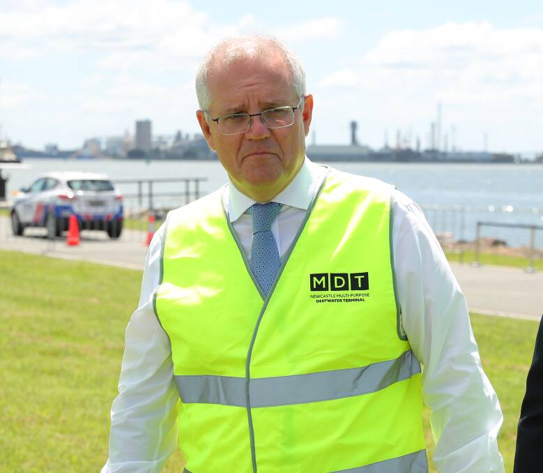 HI-VIS: Prime Minister Scott Morrison met with Port of Newcastle representatives earlier this month. Picture: Max Mason-Hubers
