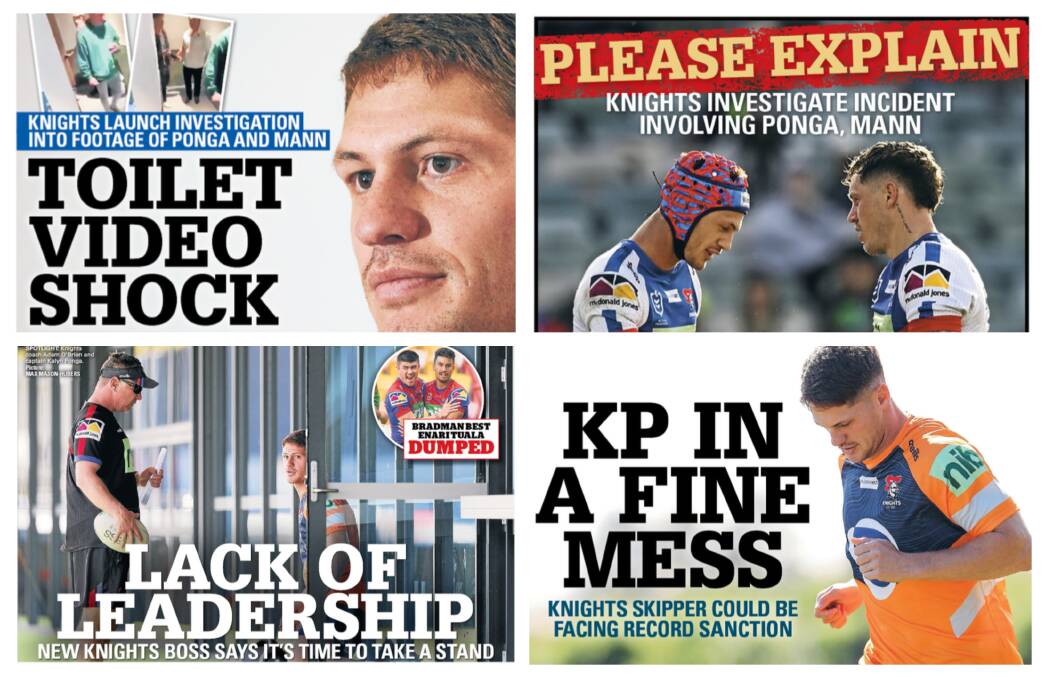 PUBLIC'S INTERESTED: Some of the coverage of the Knights' headline-making week in the Newcastle Herald.