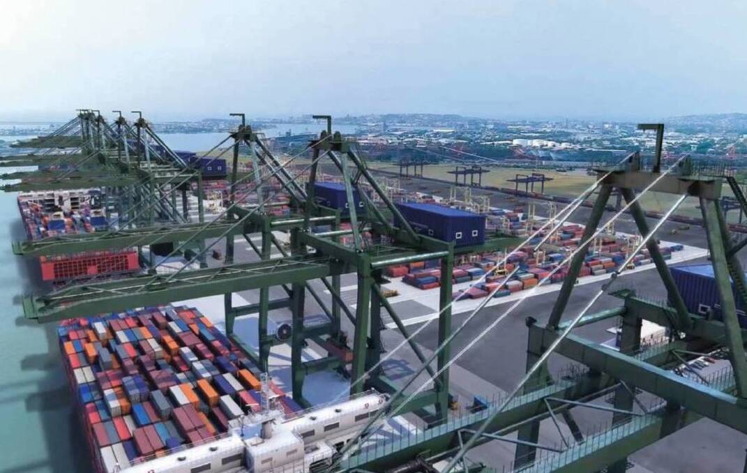 Port of Newcastle's proposed container terminal at Mayfield. Image supplied