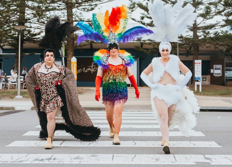 WALKING THE WALK: Drew Holmes, Dave Baker, Luke Baker star in Priscilla, Queen of the Desert which will feature at Newcastle's Civic Theatre.