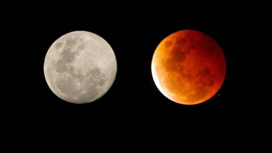 The entire total lunar eclipse (blood moon) will last for five hours, but the best time to see it is before the maximum eclipse. Picture by Paul Curnow