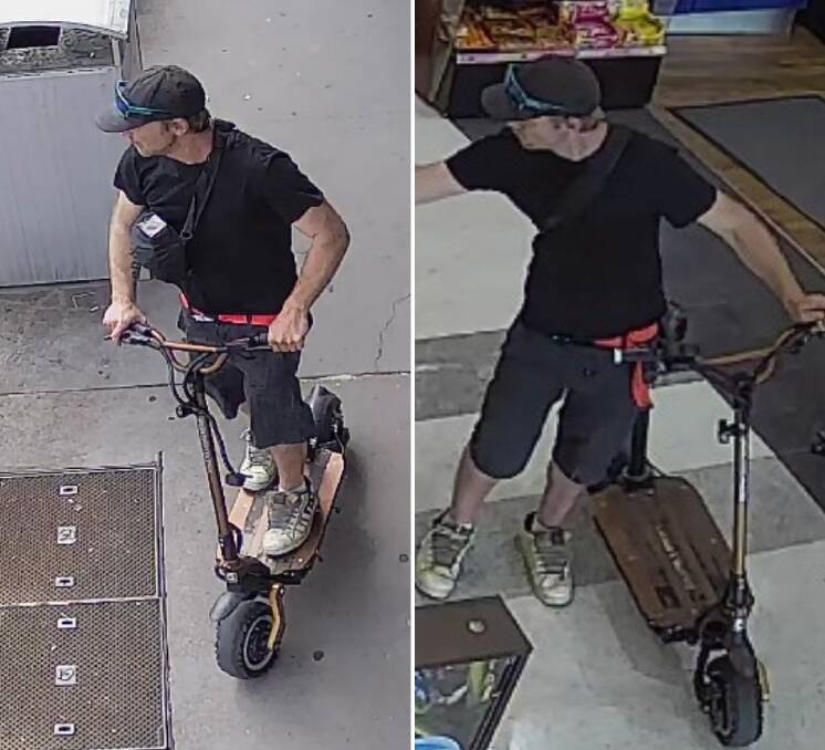The man is described as being of Caucasian appearance, aged in his late 30's, with short brown hair, and has a large tattoo on his right forearm. Pictures NSW Police Force