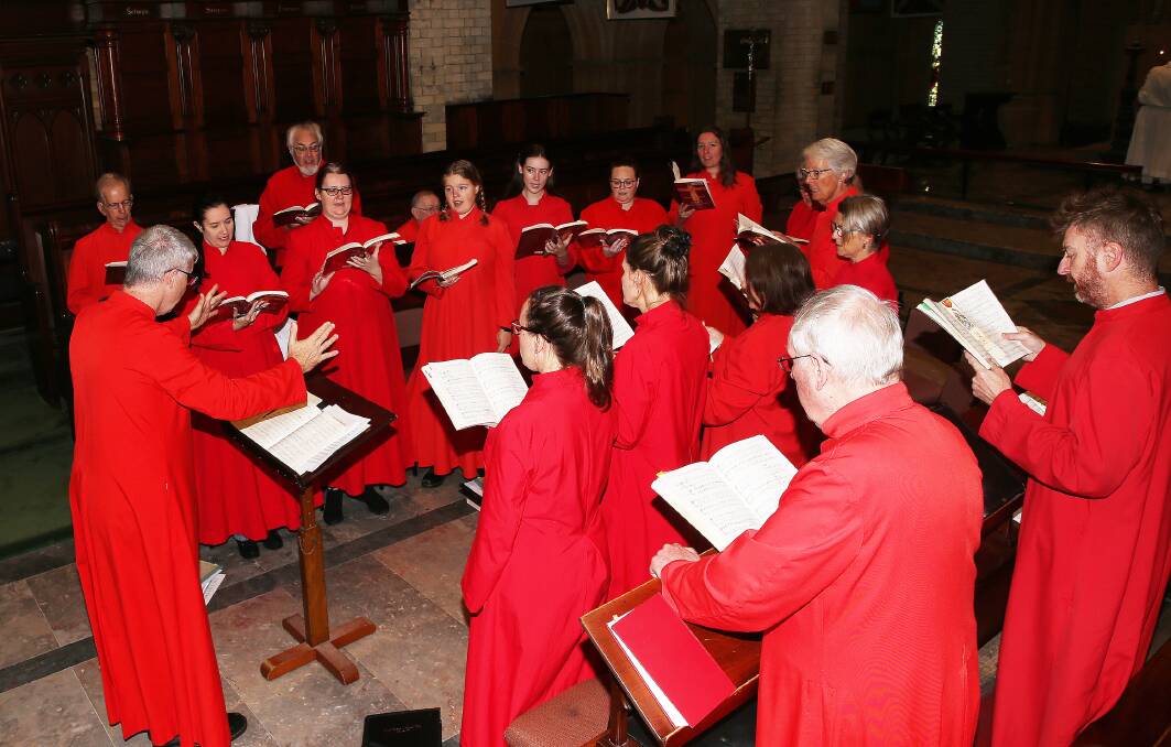 The choir sang mass songs as part of the Christ Church Cathedral's Easter Sunday service. Picture by Peter Lorimer