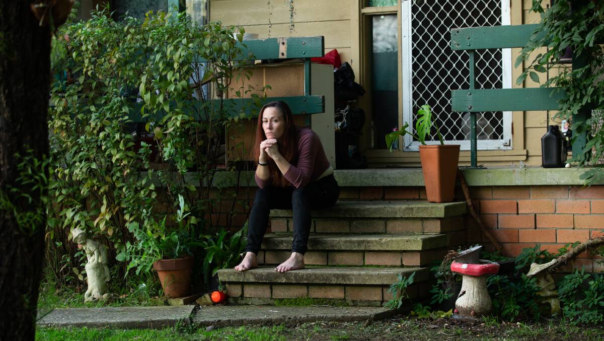 Kirby-Lee Clay, 37, outside her Metford home. Picture by Jonathan Carroll