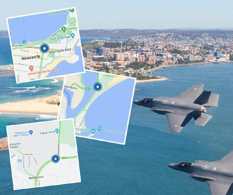Road closures and heavy traffic is expected for the Newcastle Williamtown Air Show this weekend. Pictures file/ Live Traffic NSW