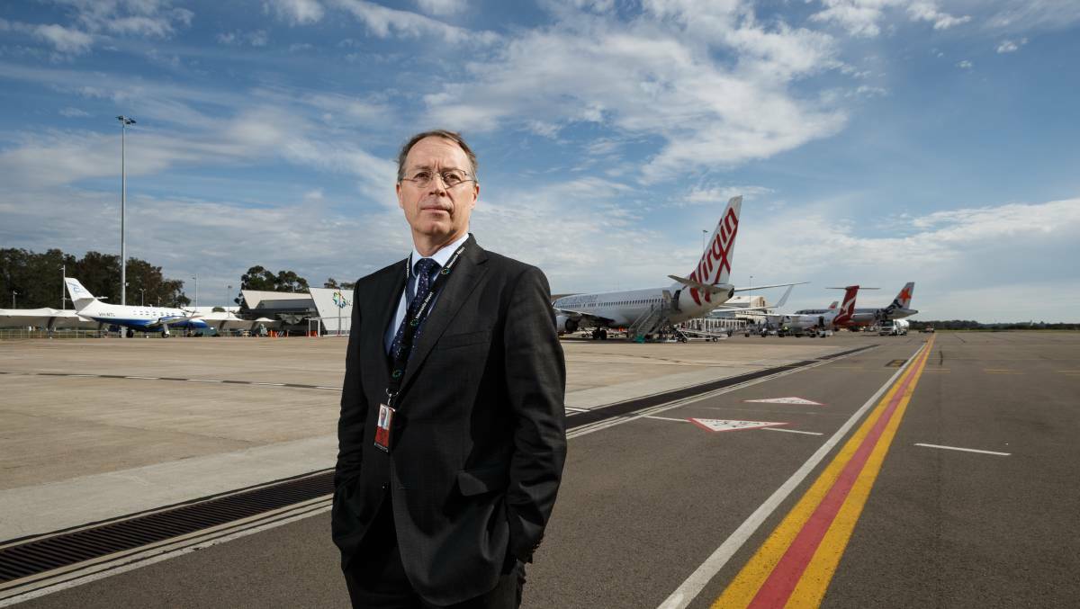 GRATEFUL: Newcastle Airport CEO Dr Peter Cock. 