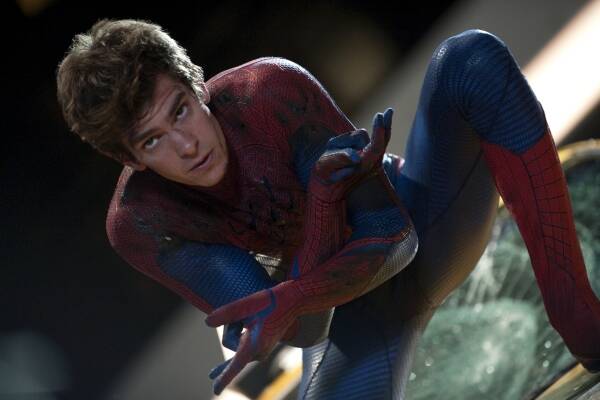 PERFECT PETER: Andrew Garfield as Spider-Man, an uncertain candidate for a superhero suit.