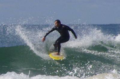 LOCAL BREAK: A Facebook photo of Dave Pearson surfing a favourite break.