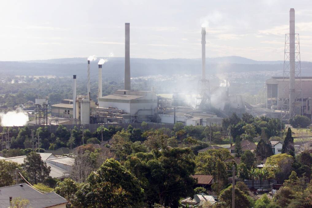POLLUTING: Boolaroo’s Pasminco smelter in operation, leaving a clean-up legacy for residents.  