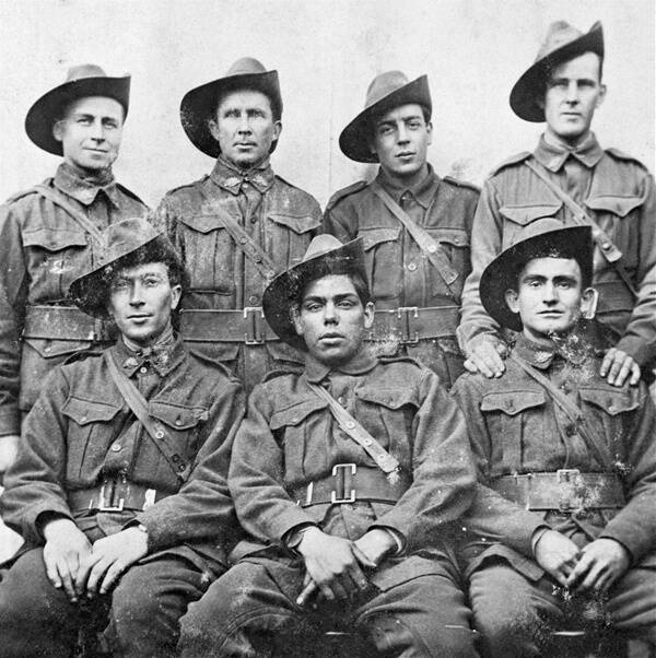 DIGGERS: Some of the real Aussie  tunnellers from World War I.