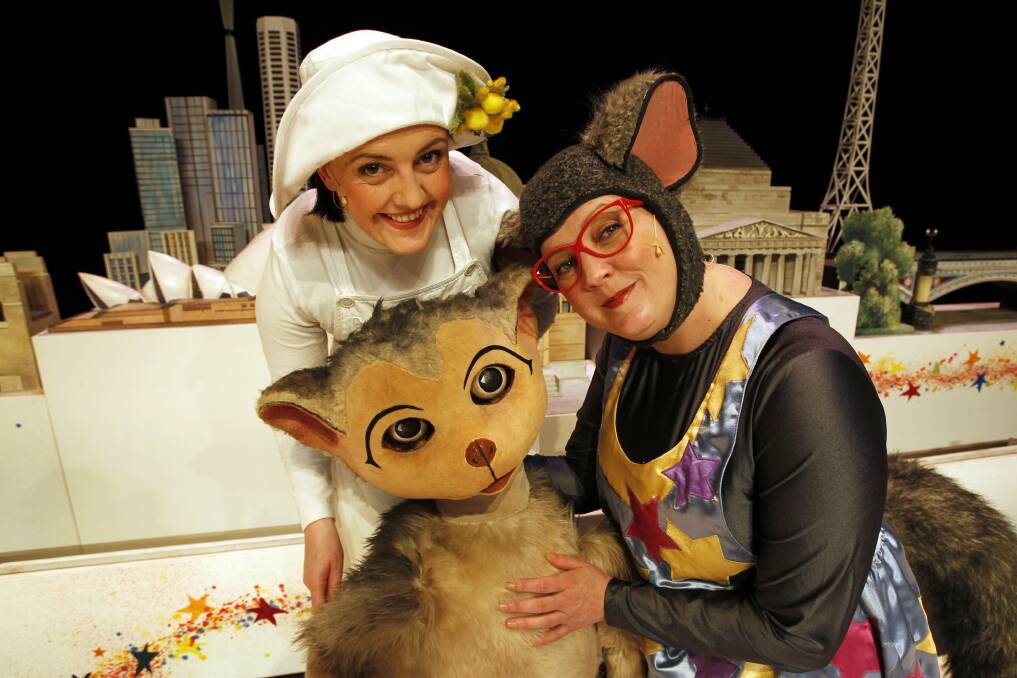 FAREWELL: Emma Clair Ford as Hush and Jacqui Hoy as Grandma Poss in Possum Magic. Picture: Anita Jones