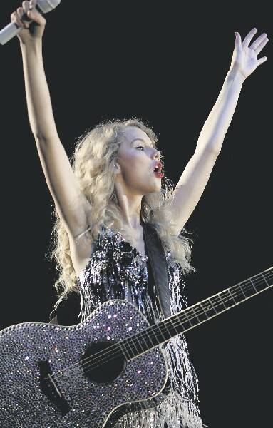 ENTHRONED: Taylor Swift thrills Newcastle fans last night.- Picture by Jonathan Carroll